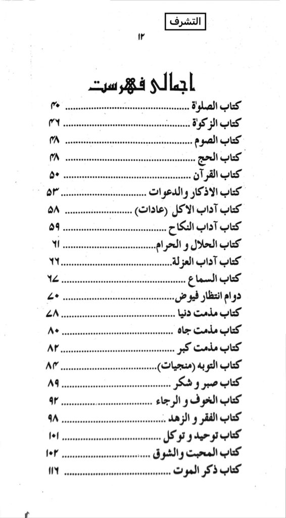 التشرف
