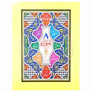قرآنی آٹھ سورہ" کتابچہ، جس میں آٹھ منتخب قرآنی سورتیں ترجمہ کے ساتھ چار رنگہ طباعت میں شائع کی گئی ہیں۔