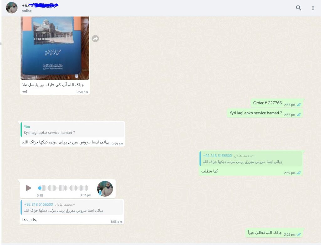 KitabFarosh Customers Review For Online Bookstore Shopping Experience