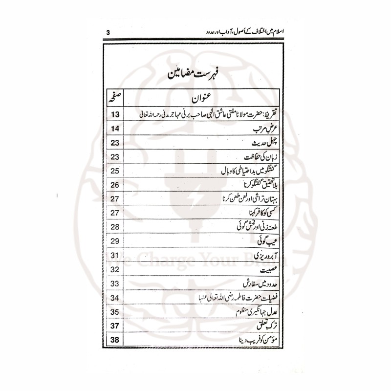 اسلام میں اختلاف کے اصول و آداب – اختلاف کے اسلامی اصول اور آداب پر مبنی حضرت مولانا مفتی محمود حسن گنگوہی کے افادات کی کتاب