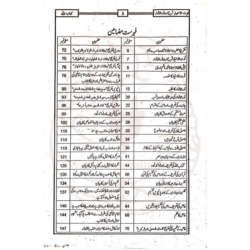 قوت الاخیار – نورالانوار کی اردو شرح برائے مدارس و طلبہ