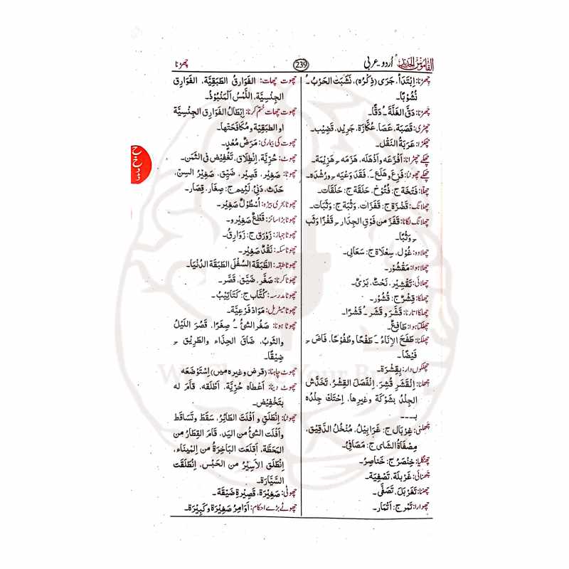 القاموس الجدید اردو عربی لغت