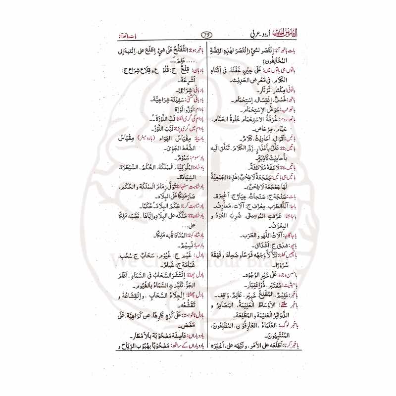 القاموس الجدید اردو عربی لغت