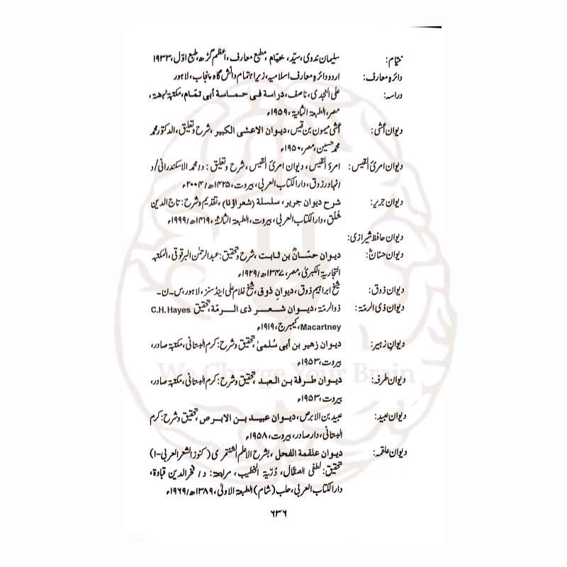 عربی ادب قبل از اسلام — ڈاکٹر خورشید رضوی کی دو جلدی تحقیقی کتاب، جس میں قبل از اسلام عربی ادب، قوم اور زبان کی تاریخ کا جامع جائزہ پیش کیا گیا ہے۔