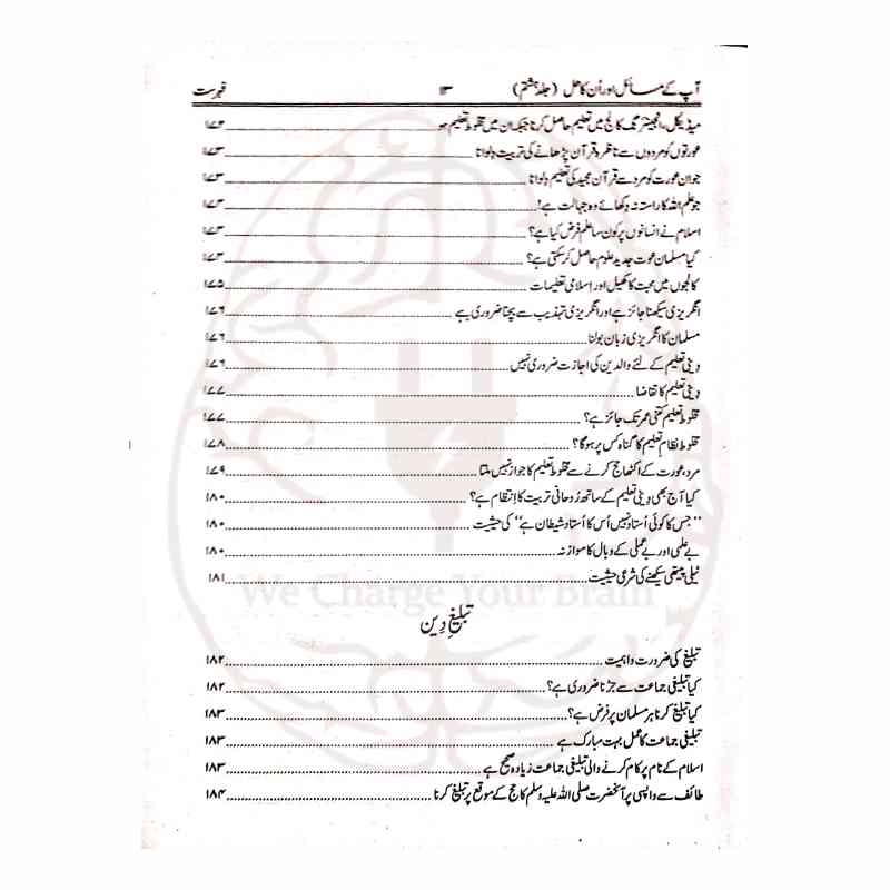 Aapke Masail Aur Unka Hal New Takhreej Edition High Quality Print and Inner Page Footnotes Kitabfarosh